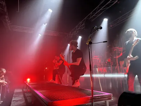Singer jumping